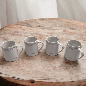 Hearth & Hand by Magnolia Stoneware “Merry” Mug Set of 4 Holiday mugs‎ NWT